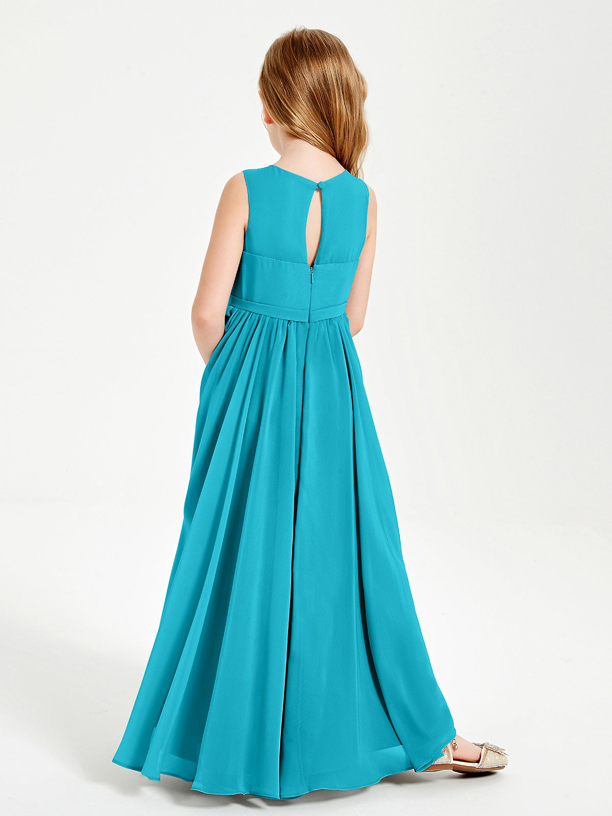 Chic Elegant Sleeveless Dresses for Junior Bridesmaids Jade